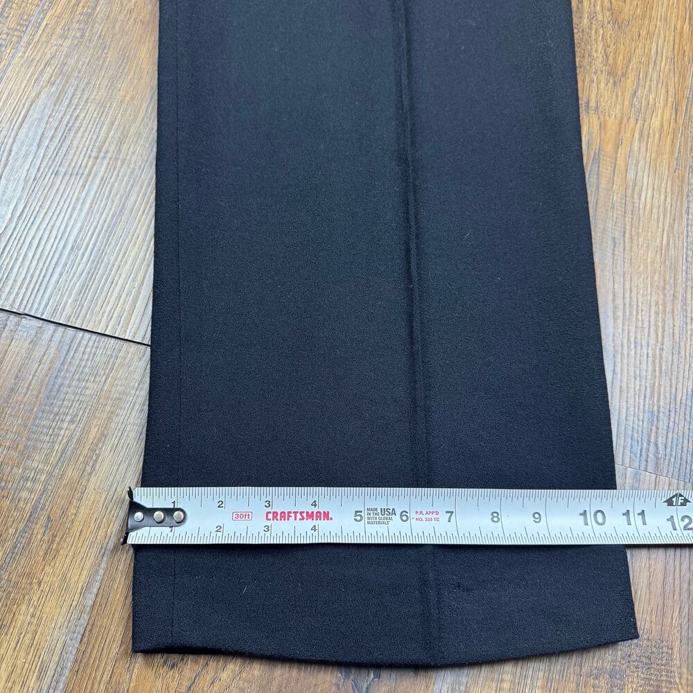 Kasper and Company A.S.L. 100% WOOL black dress pants size 14 wide leg pleats - Picture 7 of 10